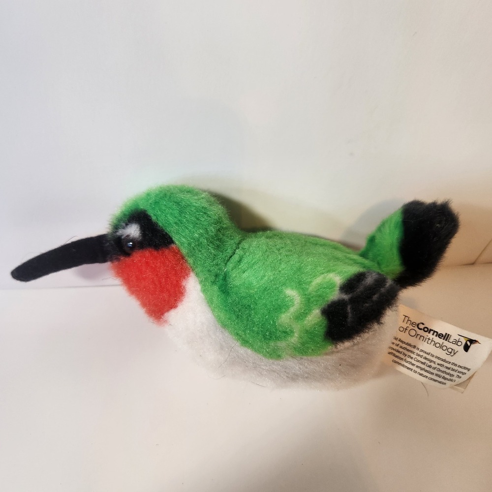 Wild Republic Cornell Lab Ruby-throated Hummingbird Bird no sounds‎ 5 Inch